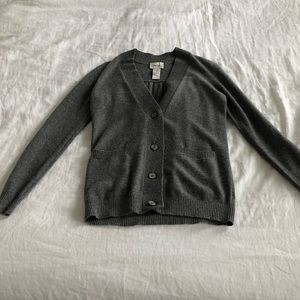 Neiman Marcus Cashmere Grey Cardigan